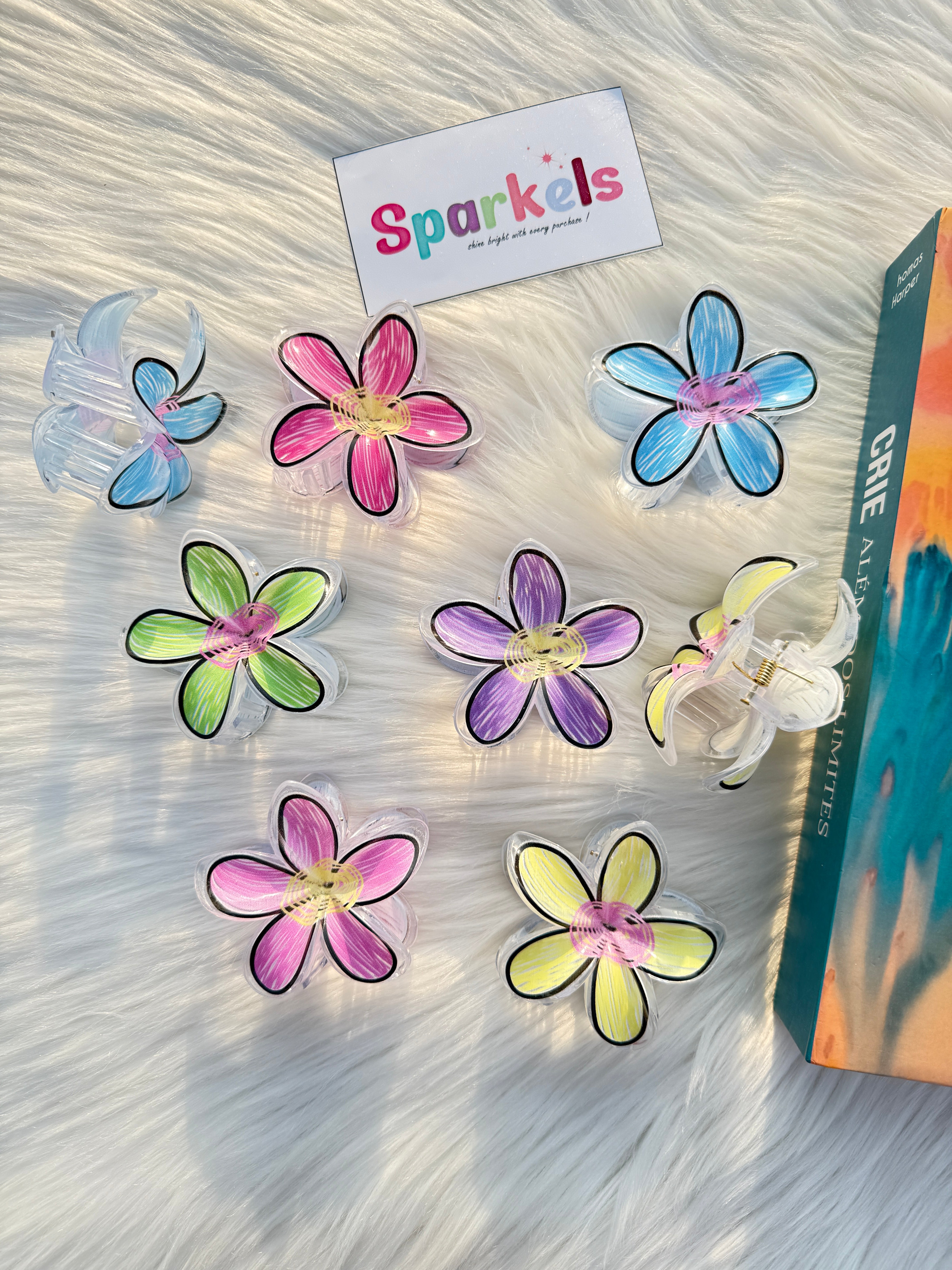 Pack of 6 Flower Claw Catchers