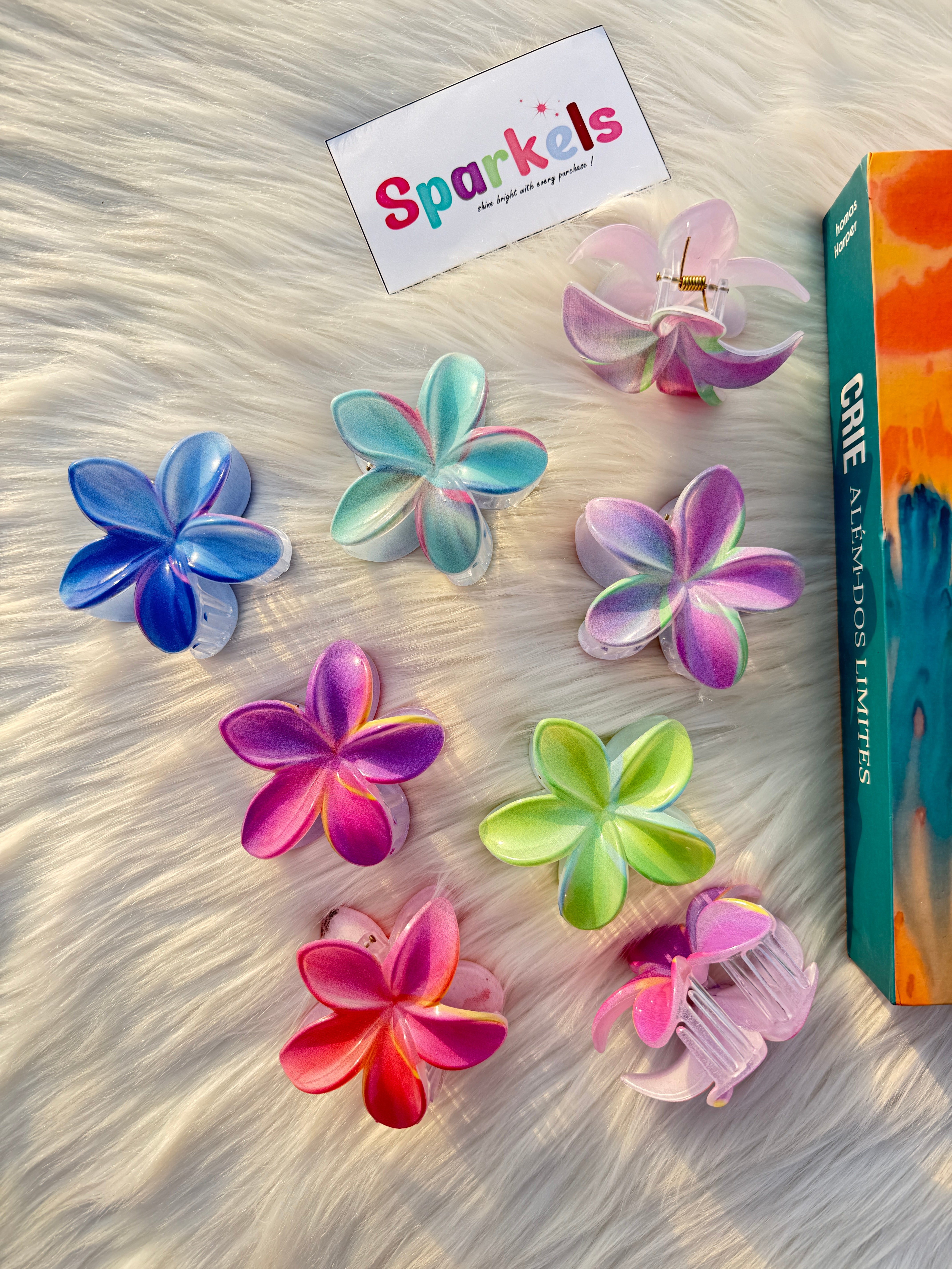 Pack of 6 Gradient Flower Claw Catchers