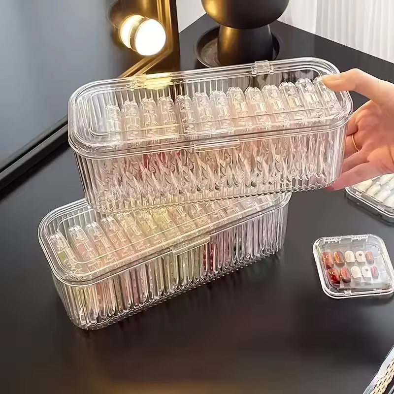 Mini Transparent Storage Organizer Box Portable Case