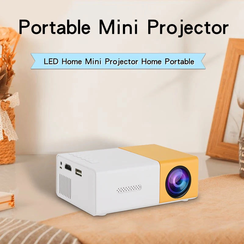 Mini Projector Audio YG-300 HD USB Mini Projector Support 1080P Home Media Player Home Theater Cinema