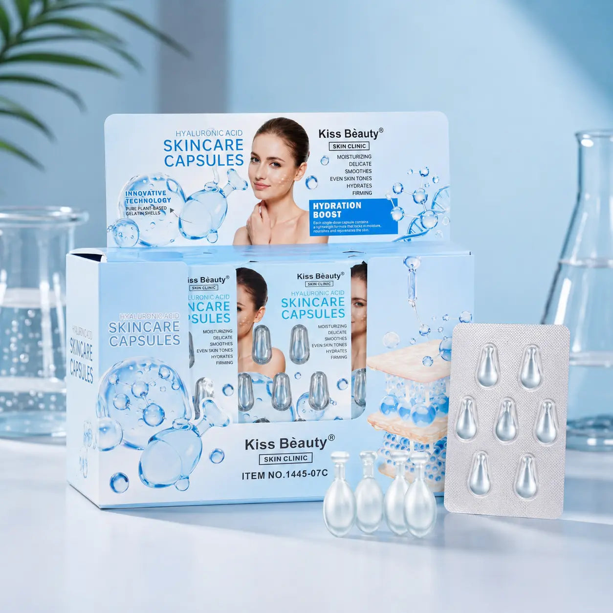 Hyaluronic Acid Skincare Capsules Hydrating Facial Serum Capsules