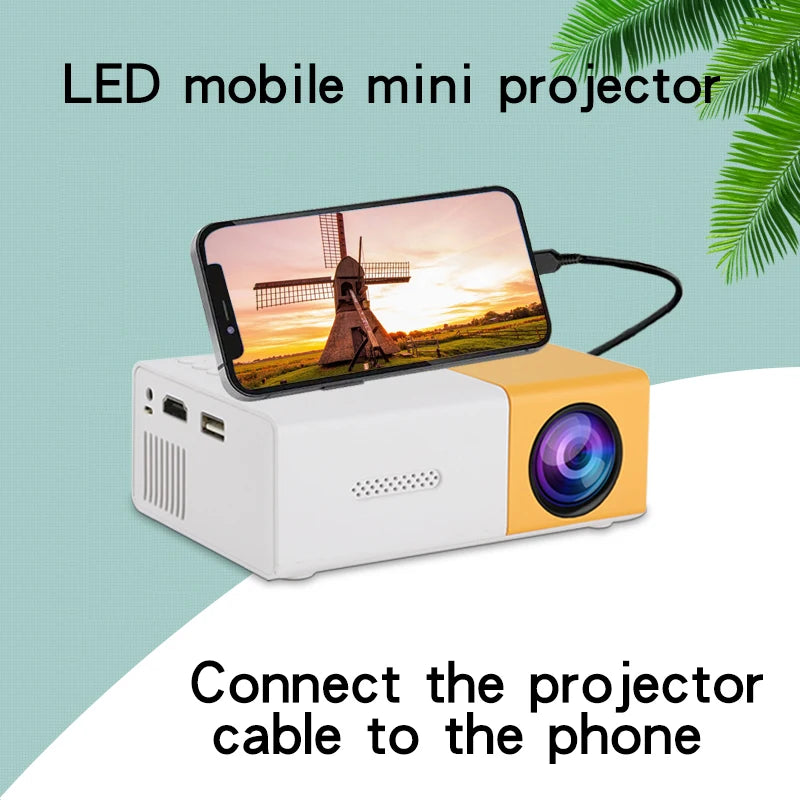 Mini Projector Audio YG-300 HD USB Mini Projector Support 1080P Home Media Player Home Theater Cinema