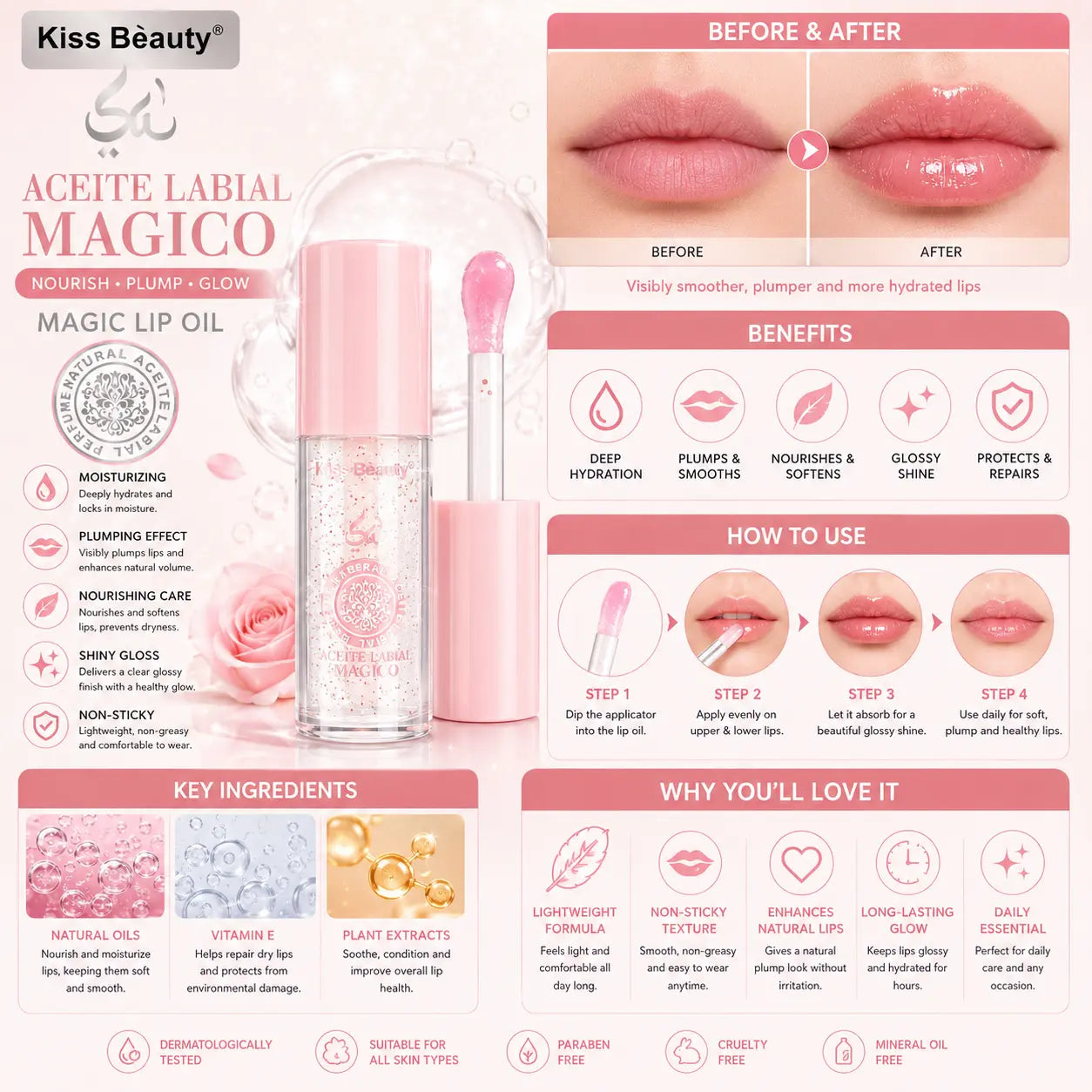 Magic Lip Oil Hydrating & Glossy Lip Care
