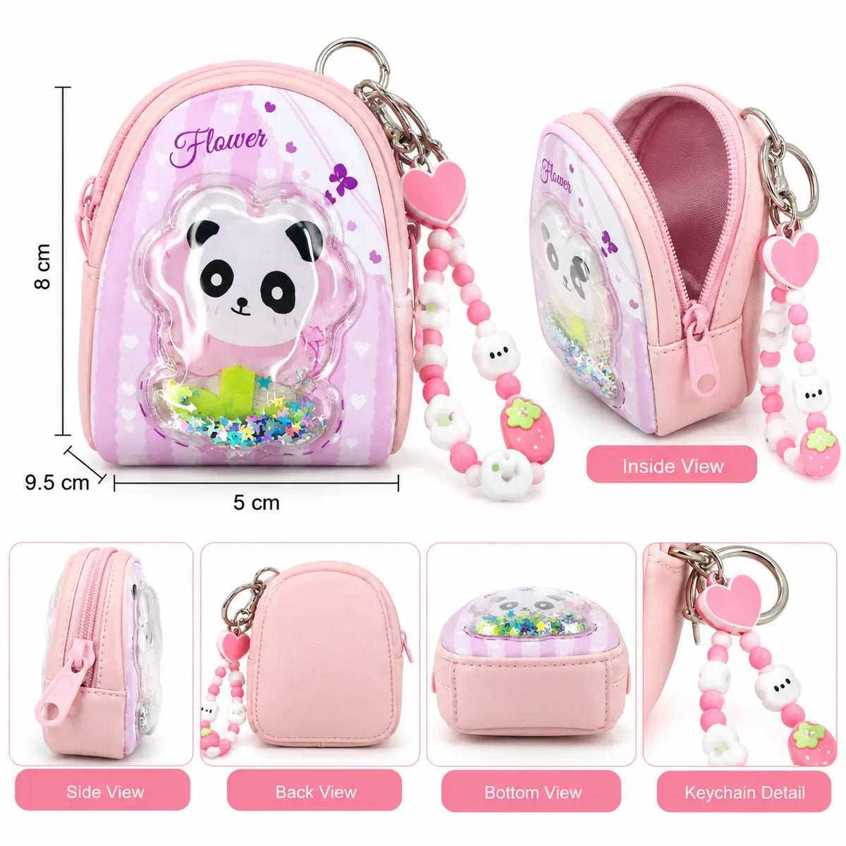Cute Cartoon Mini Backpack Coin Purse Keychain
