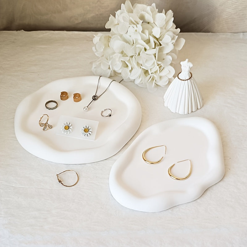 Irregular Cloud Concrete Tray Plate Silicone Molds Cement Coaster Cup Mat Plaster Jewelry Display Tray Resin Epoxy Mould