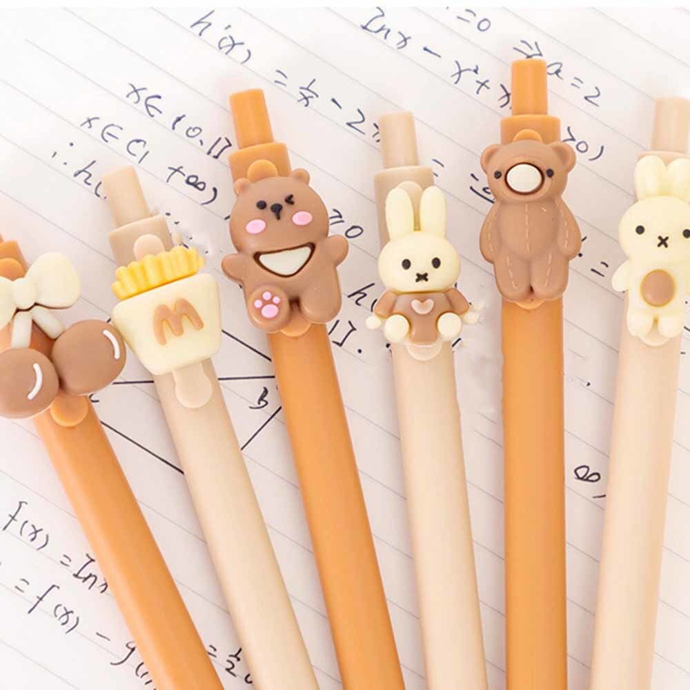 1 Piece Lytwtw's Cute Press Gel Pen Toy Bear Rabbit Creative Office Gift School Supplies Stationery Kawaii Funny Pens