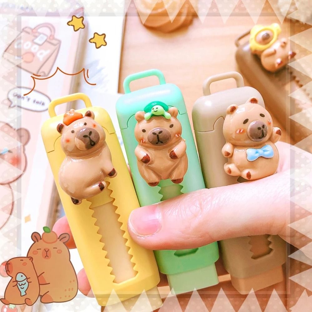 Kawaii Capybara Push-Pull Eraser Cute & Creative Portable Traceless Rubber