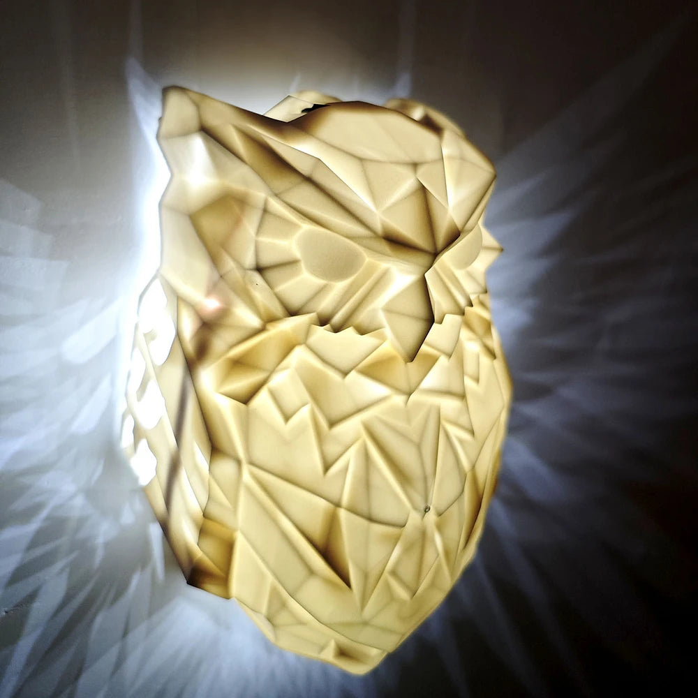 3D Owl Wall Mounted Led Lamp