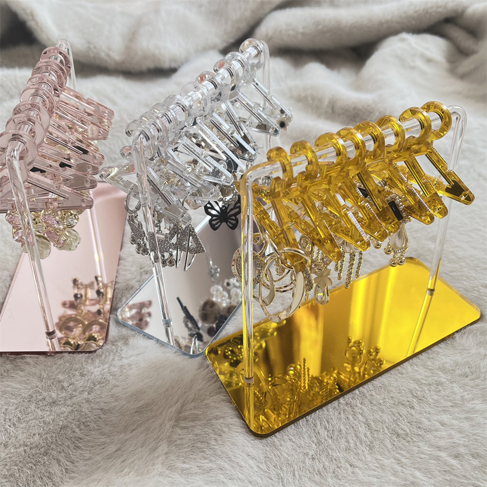 Desktop Acrylic Earring Display Stand Jewelry Display 8Pcs Mini Hangers