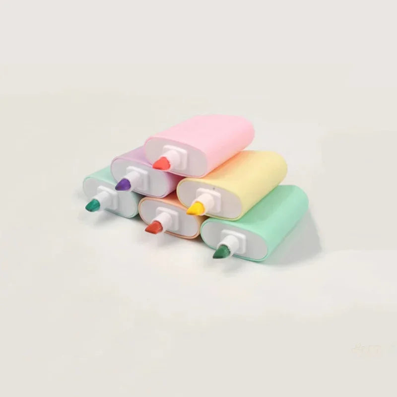 6Pcs Cute Kawaii Ice Cream Highlighters