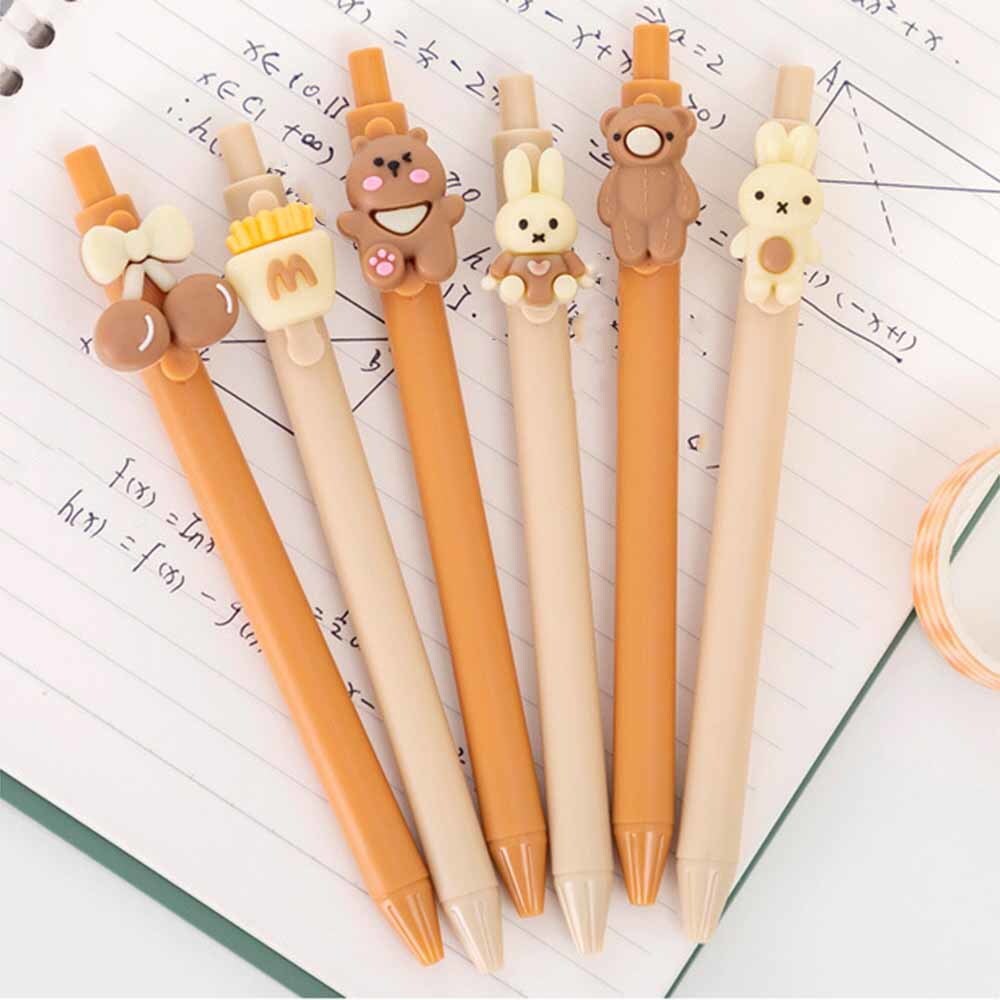 1 Piece Lytwtw's Cute Press Gel Pen Toy Bear Rabbit Creative Office Gift School Supplies Stationery Kawaii Funny Pens