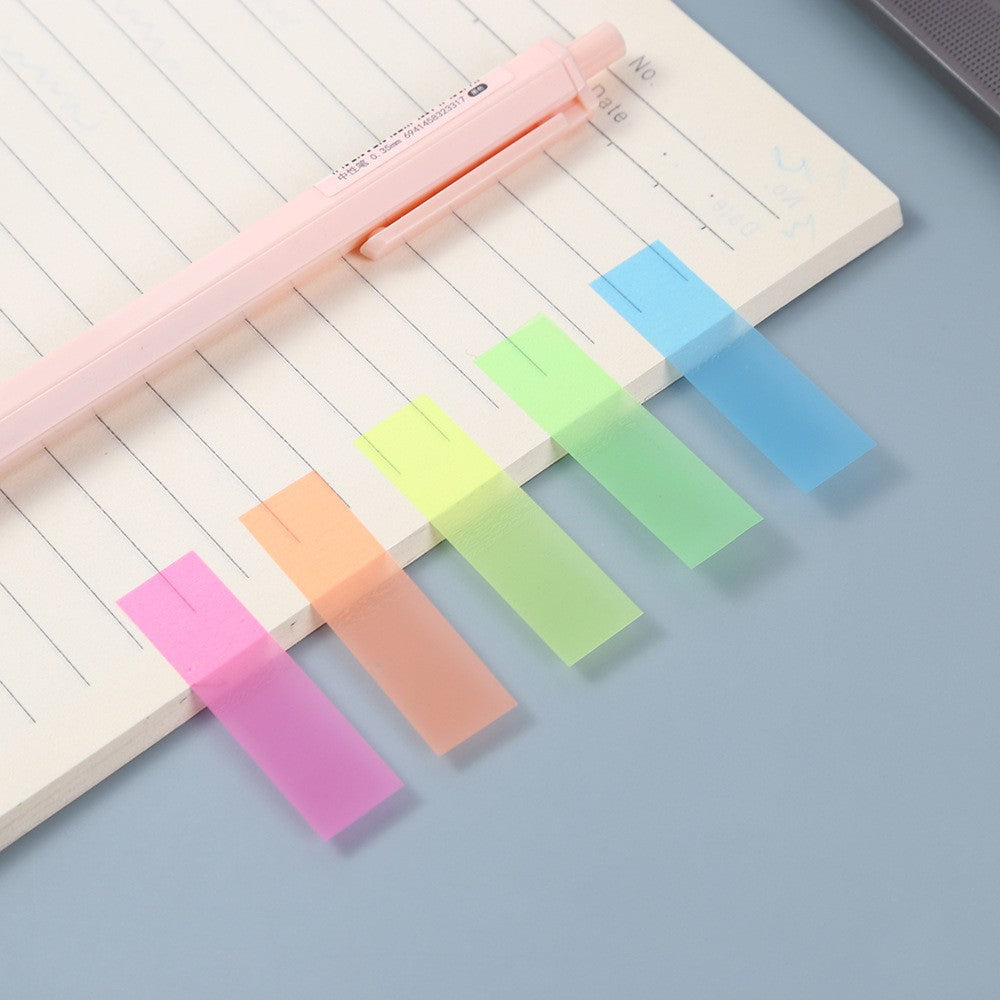 Transparent Fluorescent Index Tabs PET Sticky Notes for Page Markers & Planner Flags