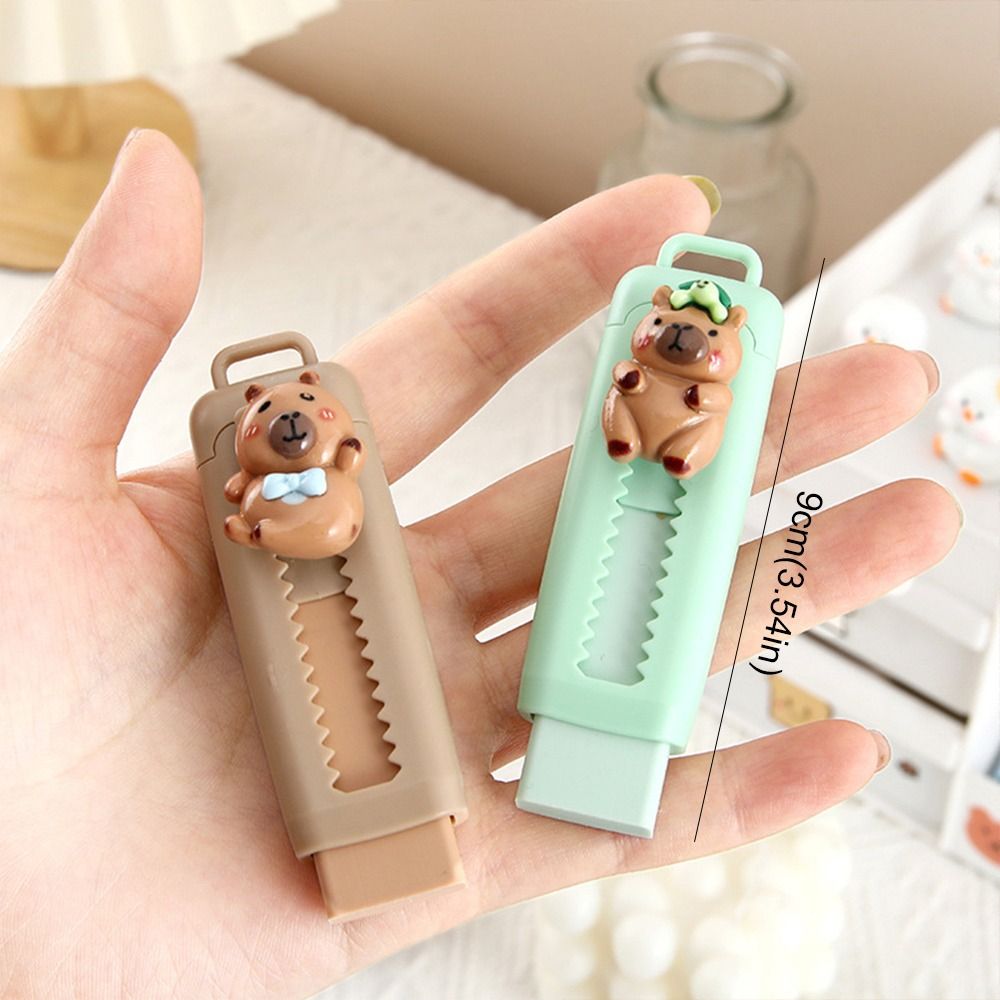 Kawaii Capybara Push-Pull Eraser Cute & Creative Portable Traceless Rubber