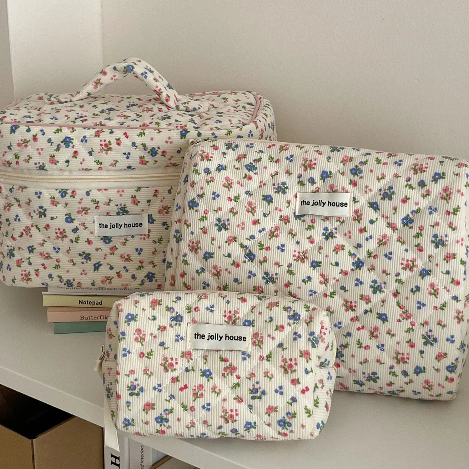 All Over Floral Printed Travel Cosmetic Travel Bag