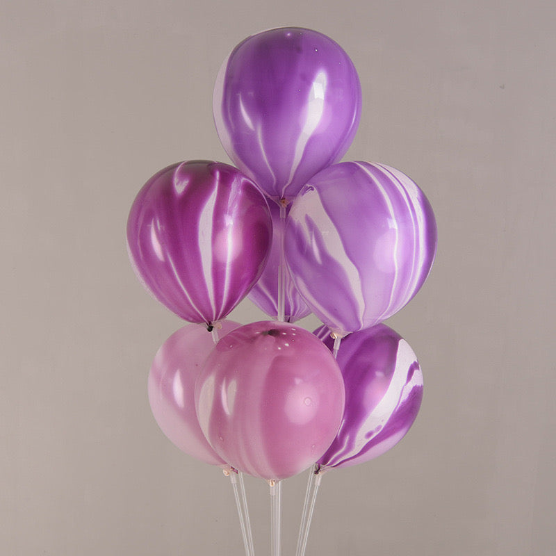 10pcs 12-Inch Marble Agate Latex Balloons Christmas Party Decorations Colorful Globos for Birthday Wedding & Baby Shower