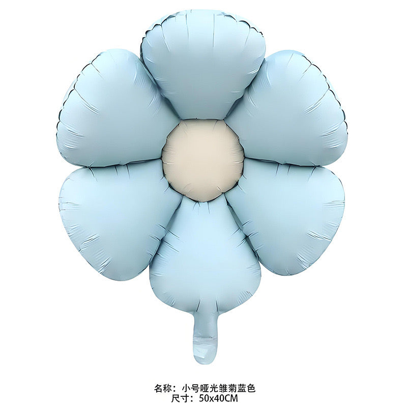 Retro Daisy Foil Balloons Matte Six-Petal Flower Balloons for Groovy Party & Birthday Decorations