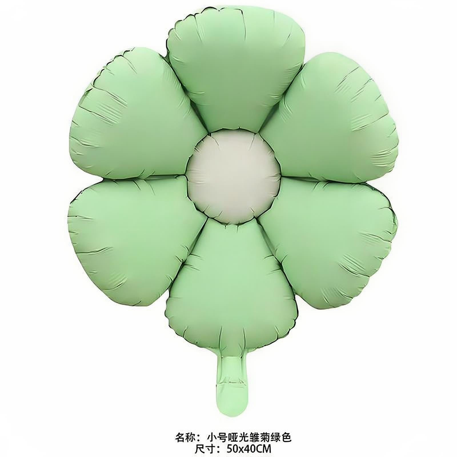 Retro Daisy Foil Balloons Matte Six-Petal Flower Balloons for Groovy Party & Birthday Decorations