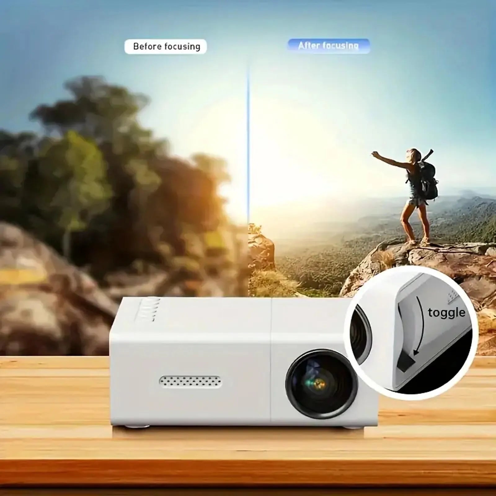 Mini Projector Audio YG-300 HD USB Mini Projector Support 1080P Home Media Player Home Theater Cinema