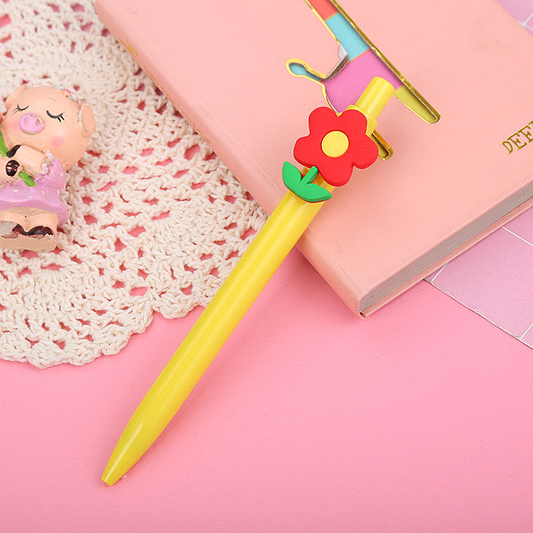 Cute Cartoon Retractable Gel Pen Black Ink Writing Pen for Kids School Supplies