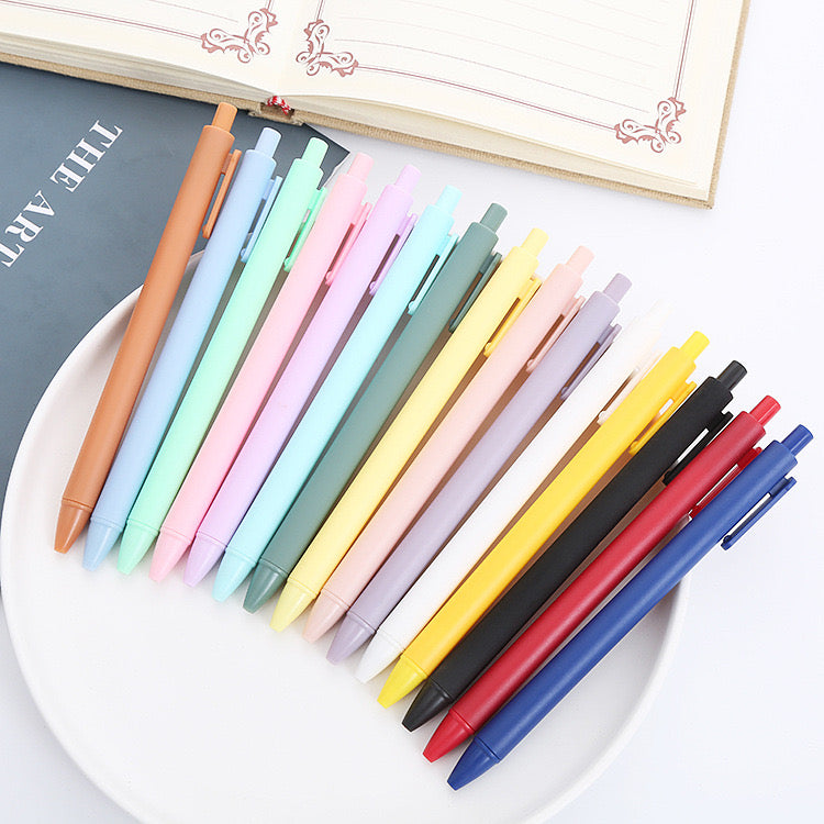 Retractable Macaron Ballpoint Pen Multicolor Plastic Pen