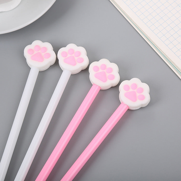 Creative Cartoon Cat Claw Gel Pen Cute Black Ink Stationery Pen for Students Smooth Writing & Practical Design