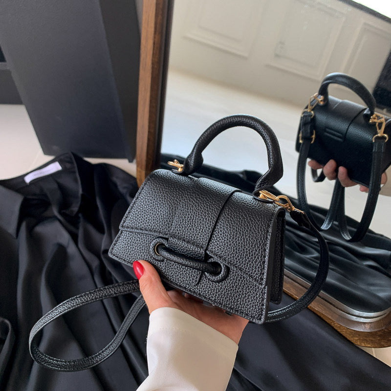Solid Color Simple Handbag Korean Style Small Square Shoulder & Crossbody Bag Minimalist & Versatile