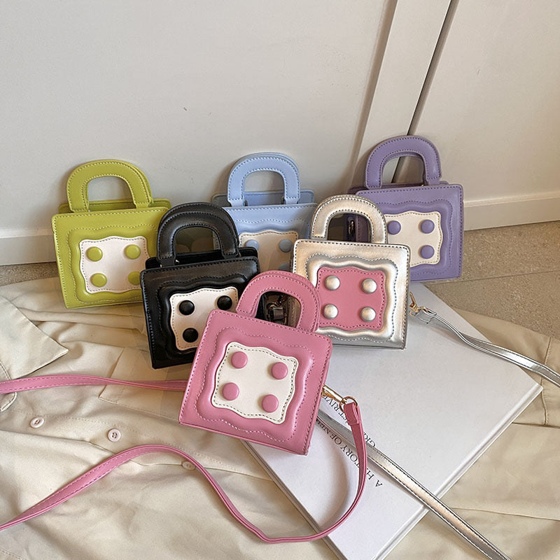 Fashion Mini Handbag for Women Casual Tote Shoulder Messenger Bag with Zipper Closure