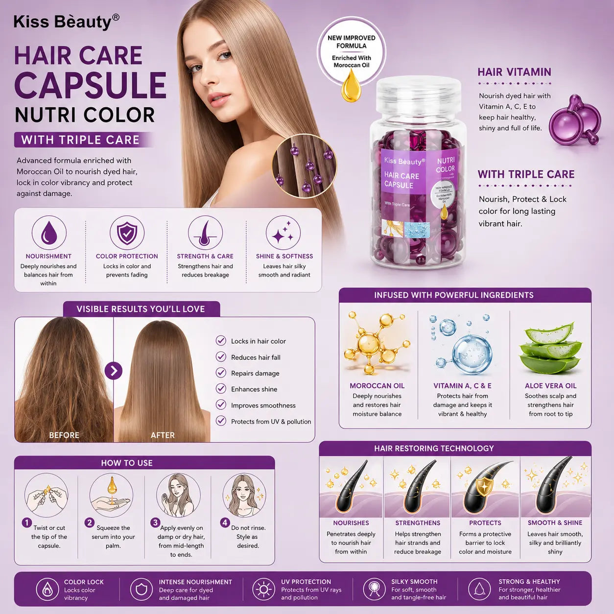 Nutri Color Hair Care Vitamin Capsules