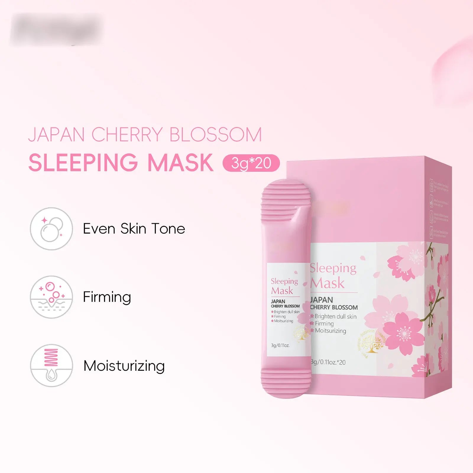 20ps Cherry Blossom Sleeping Mask Brightening, Firming & Moisturizing Night Gel (3g x 20 Sachets) Sparkels  Sparkels