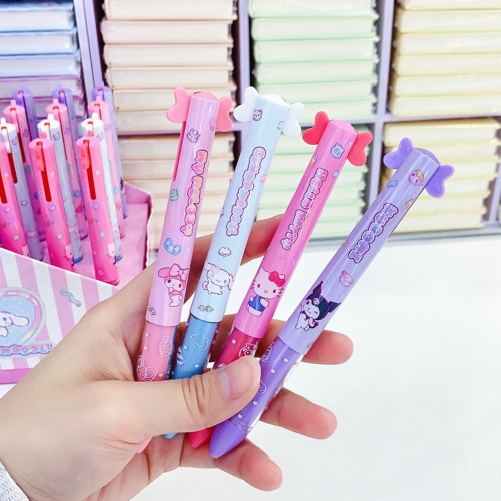 Dual Color Gel Pen 0.7mm Black & Red Ink