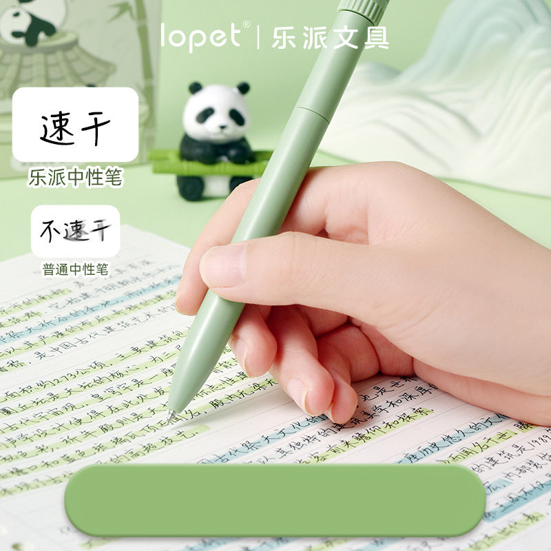 Kawaii Panda Rotating Dome Gel Pen 0.5mm Black Ink Cute Bamboo Spinner Pen