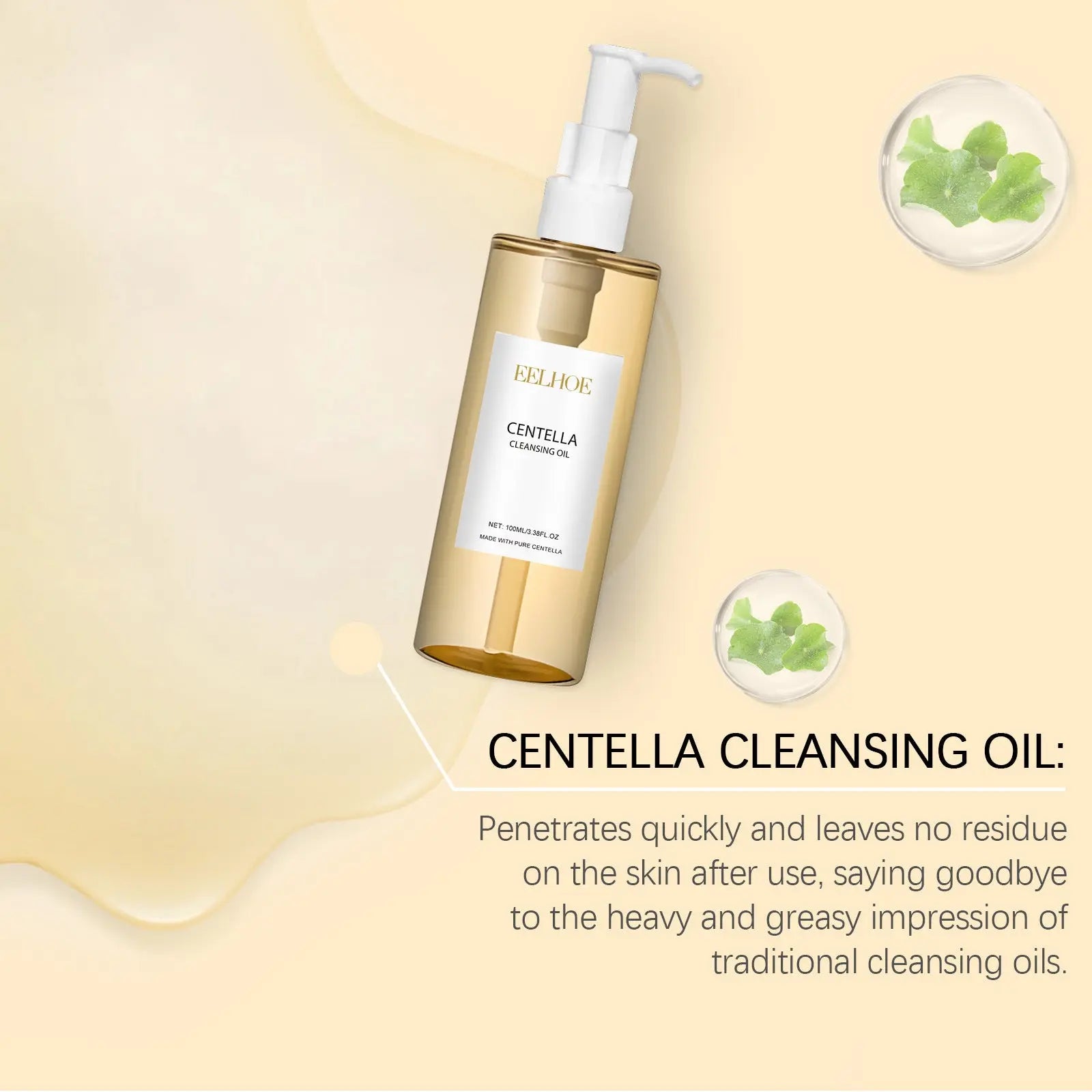 Centella Cleansing Oil Gentle Makeup Remover & Deep Pore Purifying Face Cleanser Soothing Skin Care Oil 100ml Sparkels  Sparkels