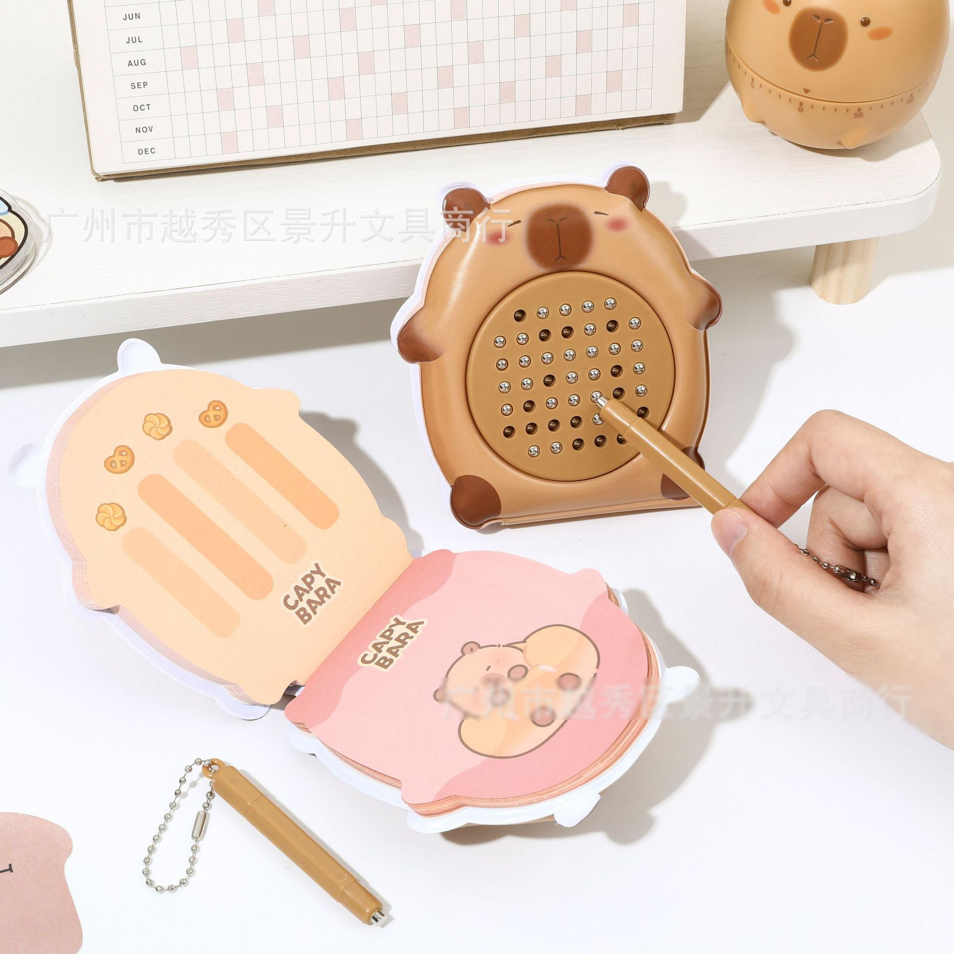 Kawaii Magnetic Ball Doodle Board Cute Panda, Bear & Capybara Drawing Tablet