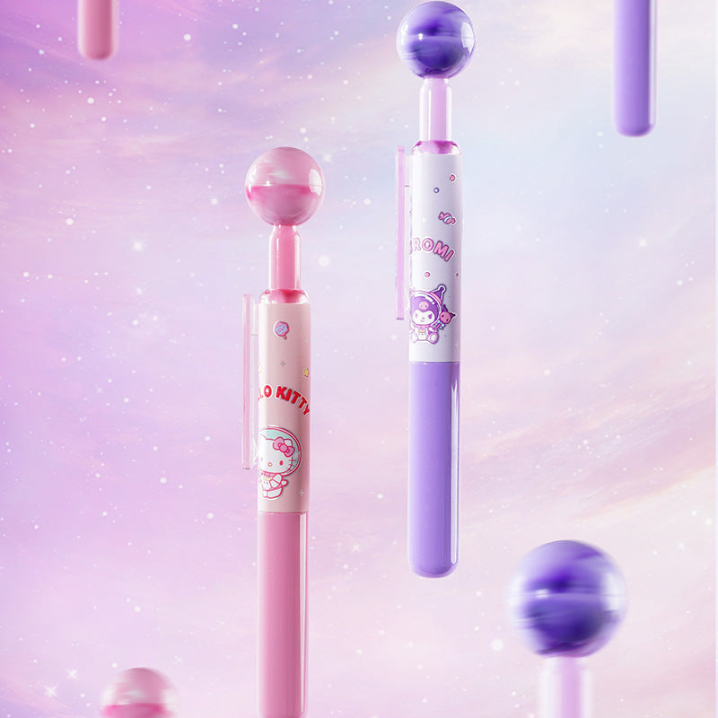 Kawaii Pastel Shake Gel Pen Cute Bubble Top Black Ink Writing Pen