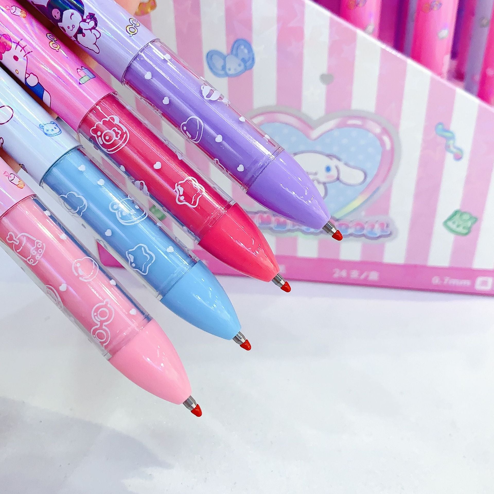 Dual Color Gel Pen 0.7mm Black & Red Ink