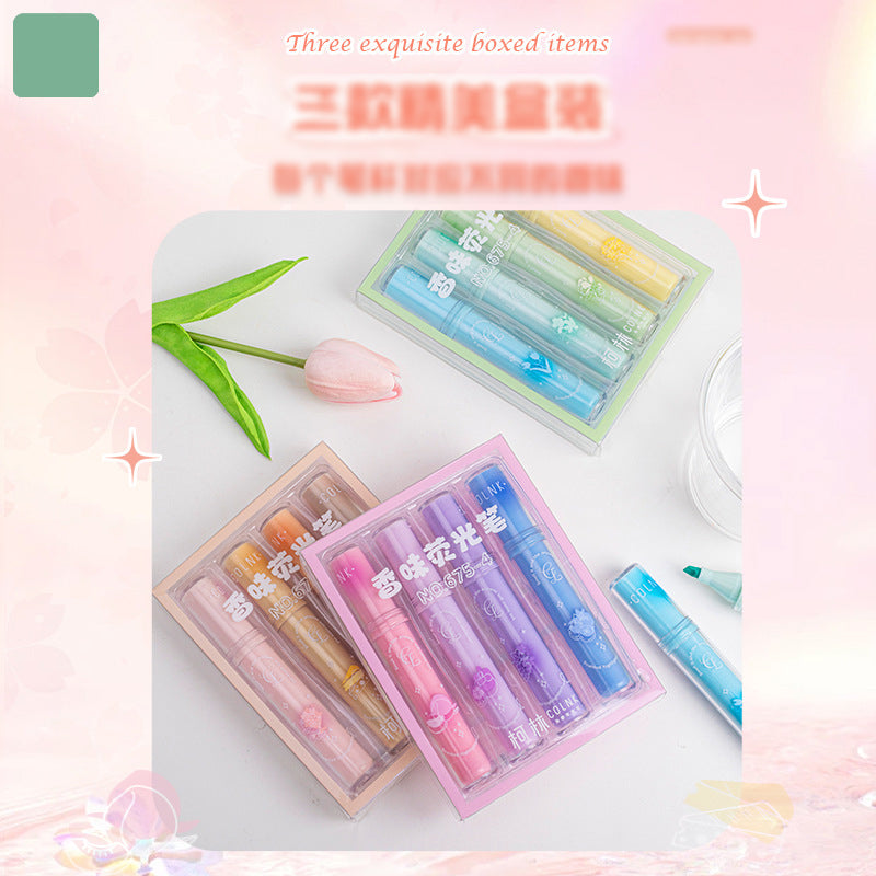 Scented Glitter Gel Pen Dessert & Fruit Aroma Shimmer Pen Set