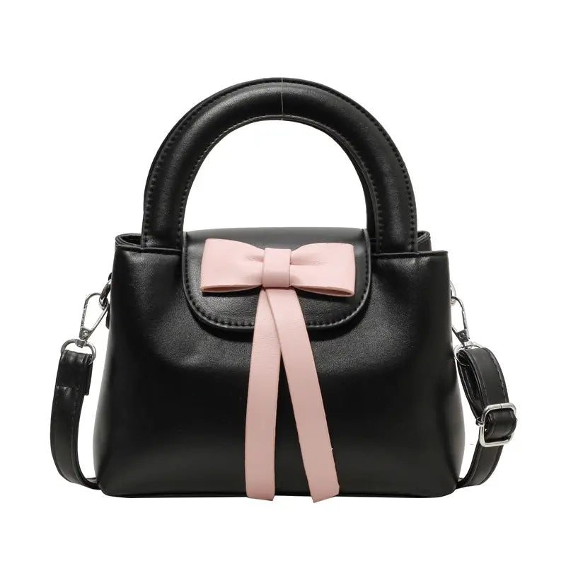 Cute Bow Top Handle Mini Handbag for Women Elegant Crossbody Shoulder Bag Sparkels  Sparkels