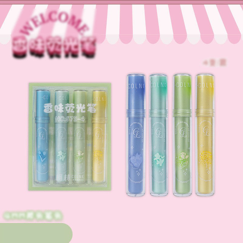 Scented Glitter Gel Pen Dessert & Fruit Aroma Shimmer Pen Set