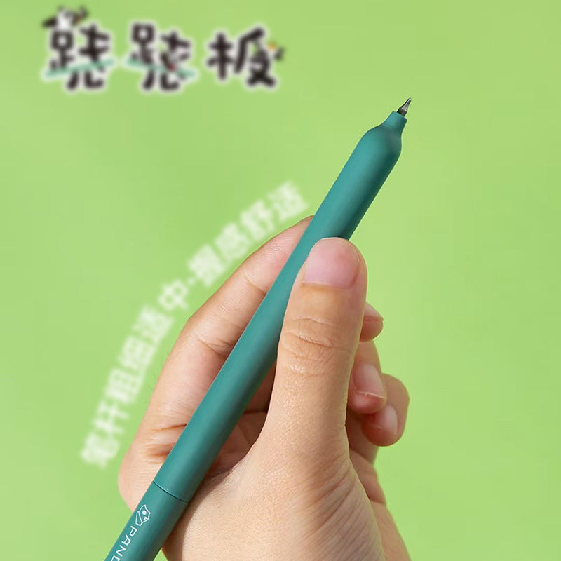 Kawaii Panda Clip Gel Pen 0.5mm Black Ink Pastel Bamboo Pen