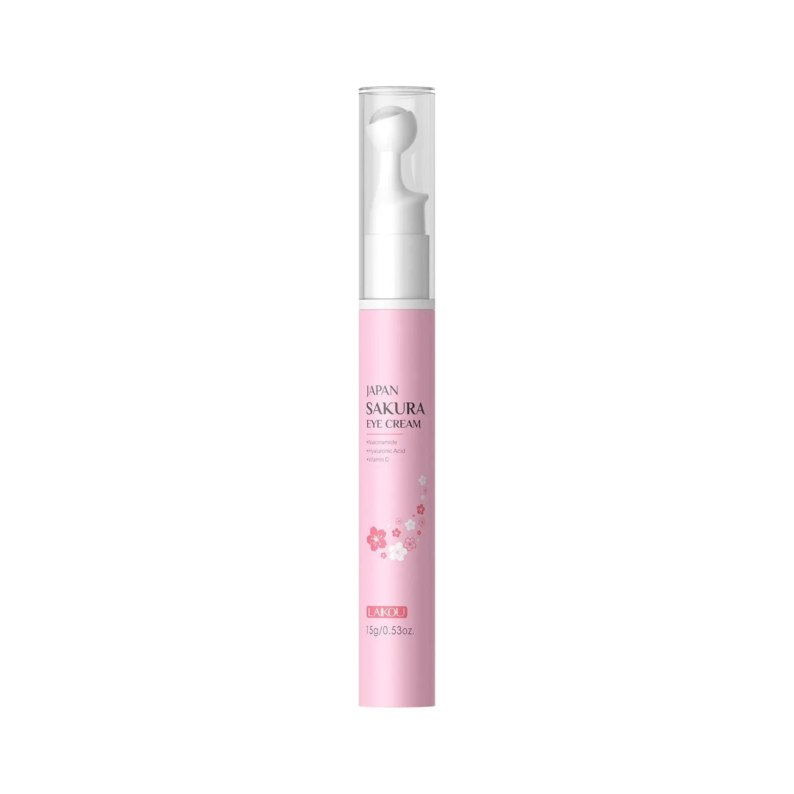 Japan Cherry Blossom Brightening Eye Serum Roller Niacinamide, Vitamin C & Caffeine Depuffing Eye Care Sparkels  Sparkels