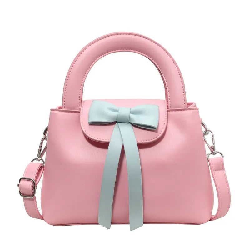 Cute Bow Top Handle Mini Handbag for Women Elegant Crossbody Shoulder Bag Sparkels  Sparkels