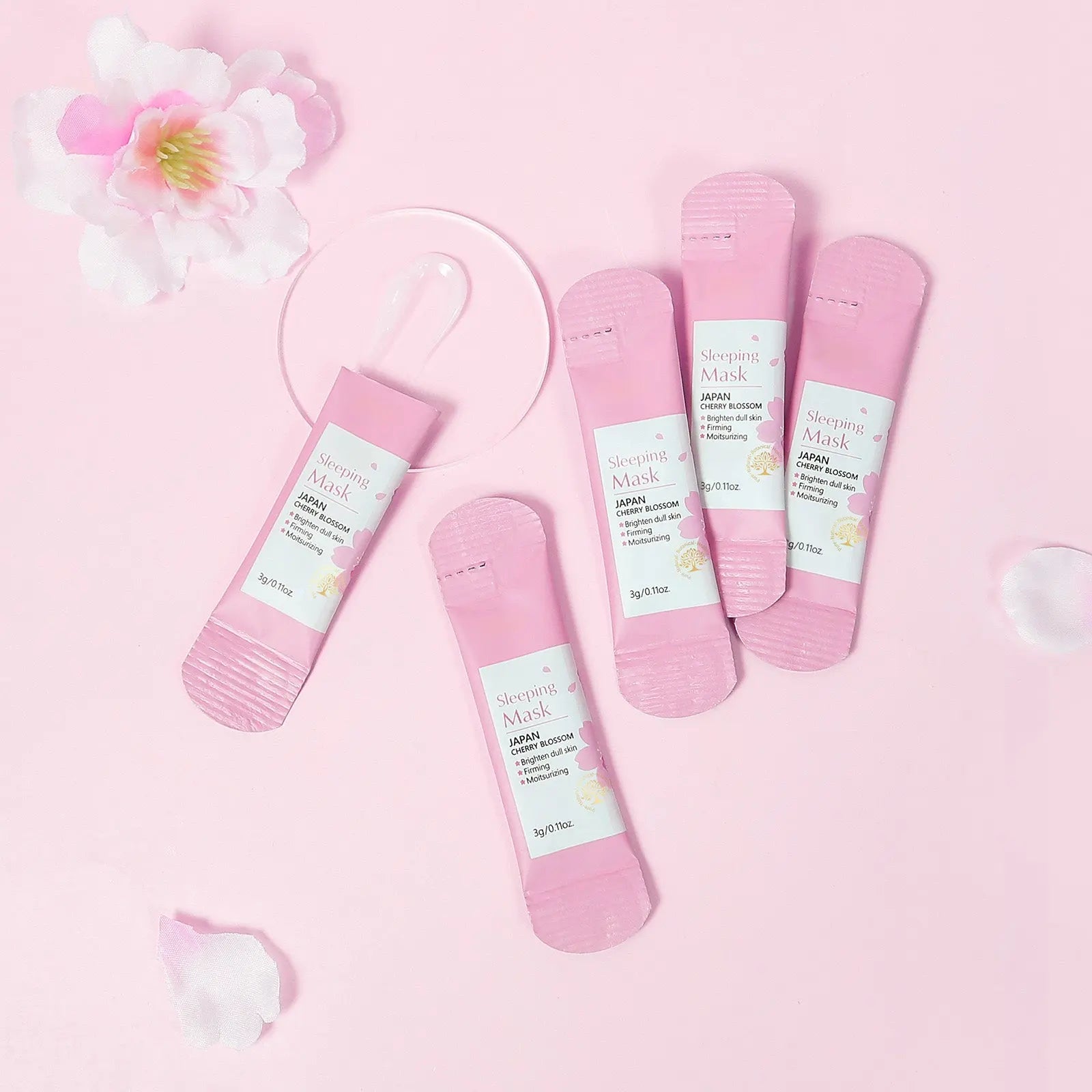 20ps Cherry Blossom Sleeping Mask Brightening, Firming & Moisturizing Night Gel (3g x 20 Sachets) Sparkels  Sparkels