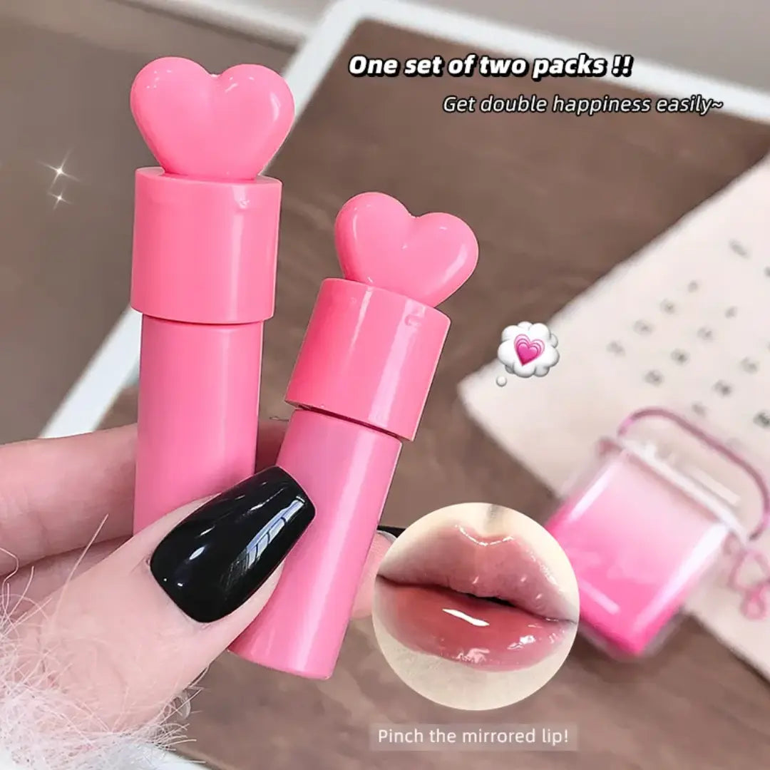 Heart Jelly Lip Tint  Long Lasting Gloss & Velvet Matte Dual Finish Hydrating Korean Lip Stain Sparkels  Sparkels