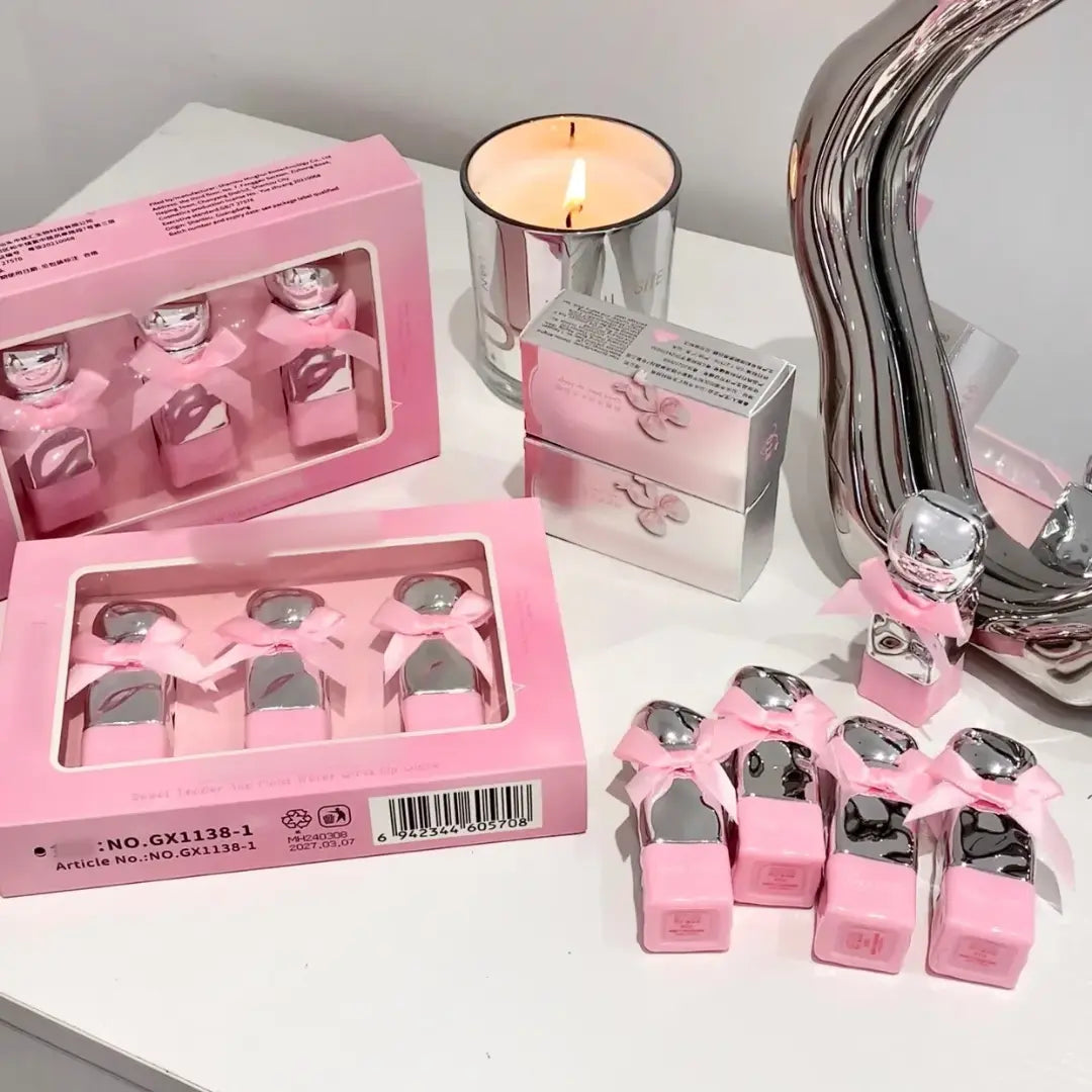 Cute Bow Lip Gloss Set Sweet Hydrating Shine Tint Long Lasting Moisturizing Lip Glaze Sparkels  Sparkels
