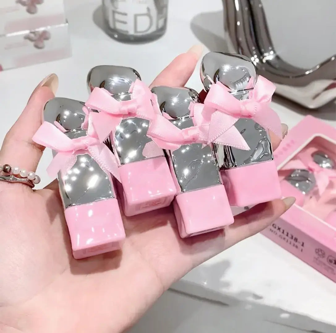 Cute Bow Lip Gloss Set Sweet Hydrating Shine Tint Long Lasting Moisturizing Lip Glaze Sparkels  Sparkels