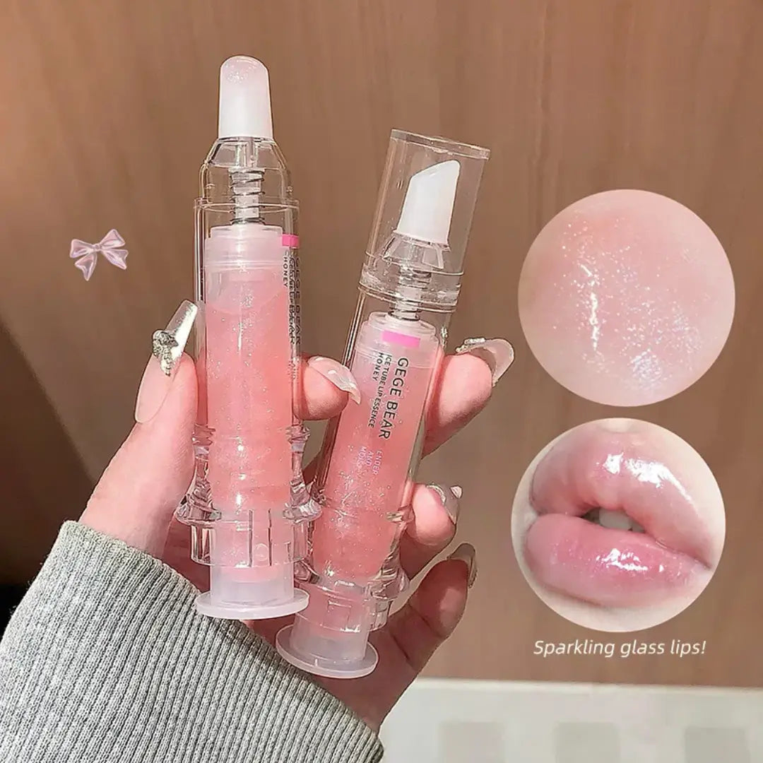 Jelly Plump Lip Oil Gloss Hydrating Tinted Lip Serum with Crystal Applicator Sparkels  Sparkels