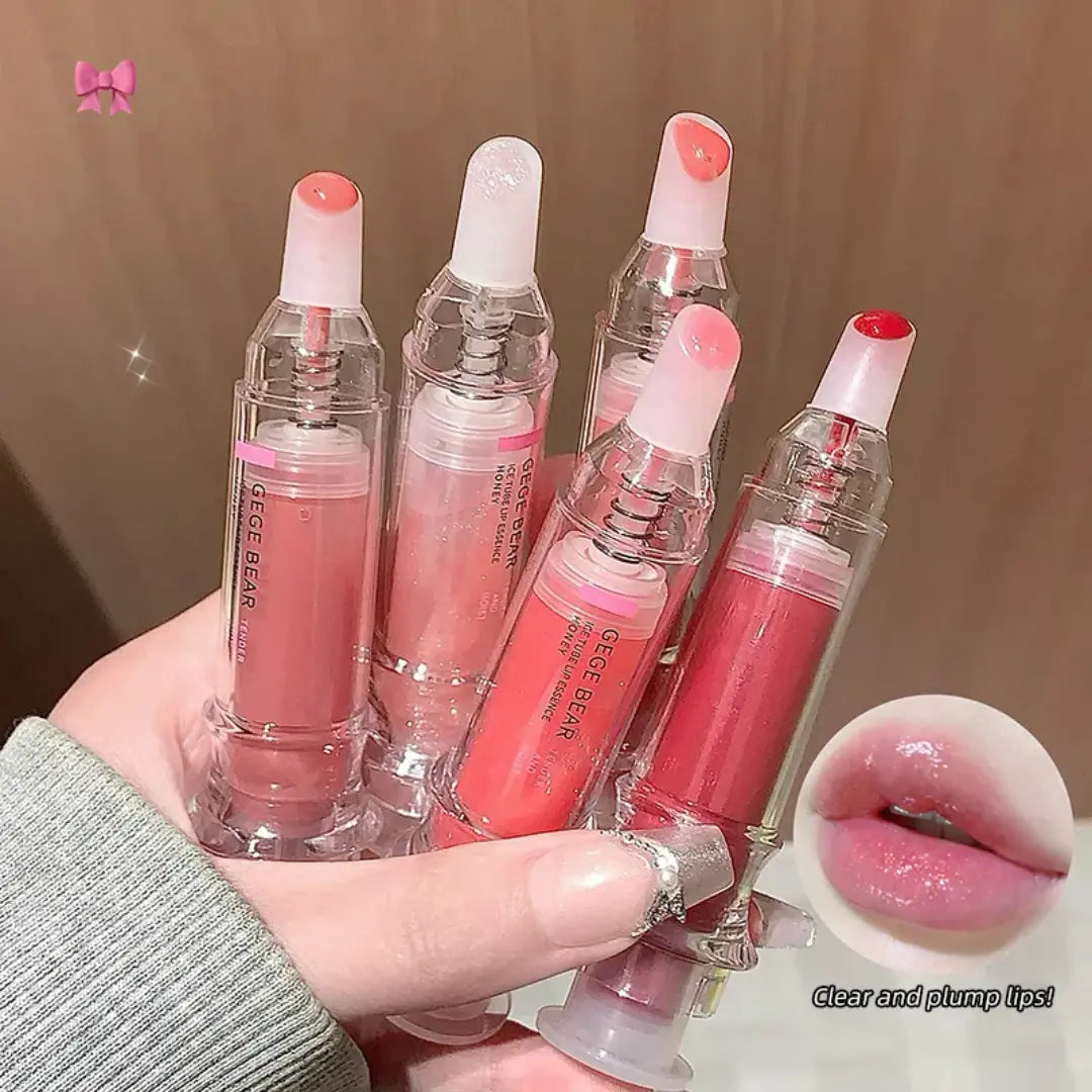 Jelly Plump Lip Oil Gloss Hydrating Tinted Lip Serum with Crystal Applicator Sparkels  Sparkels