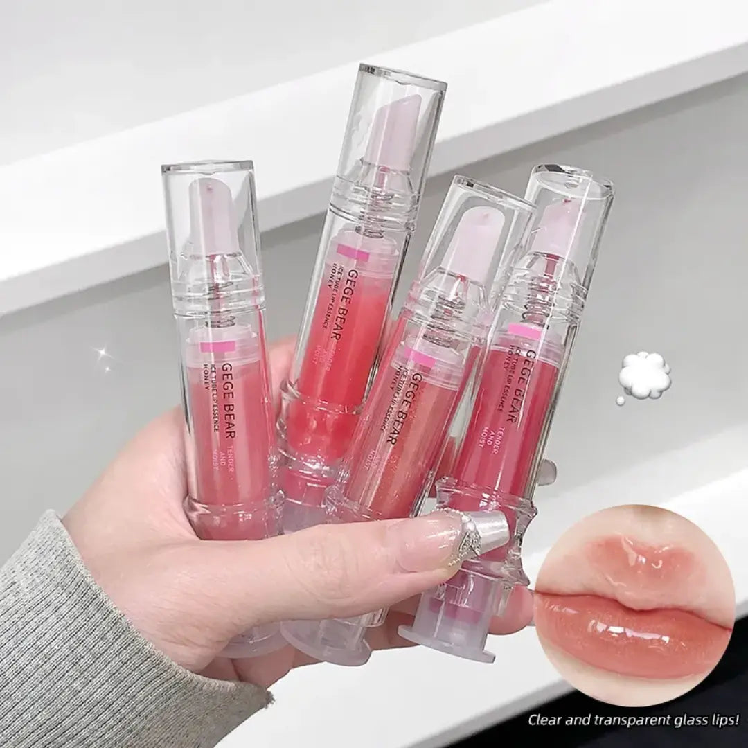 Jelly Plump Lip Oil Gloss Hydrating Tinted Lip Serum with Crystal Applicator Sparkels  Sparkels