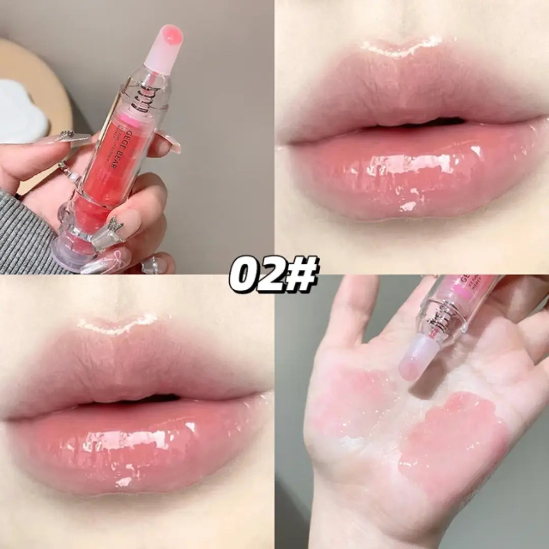 Jelly Plump Lip Oil Gloss Hydrating Tinted Lip Serum with Crystal Applicator Sparkels  Sparkels