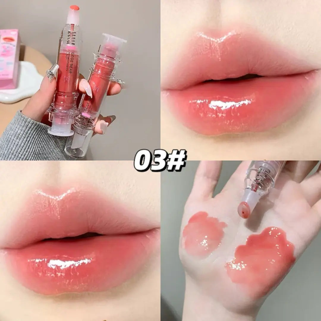 Jelly Plump Lip Oil Gloss Hydrating Tinted Lip Serum with Crystal Applicator Sparkels  Sparkels